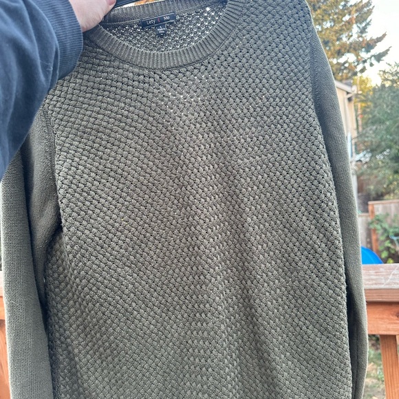 Rugby elbows green knit thin long sleeve sweater - Picture 9 of 10